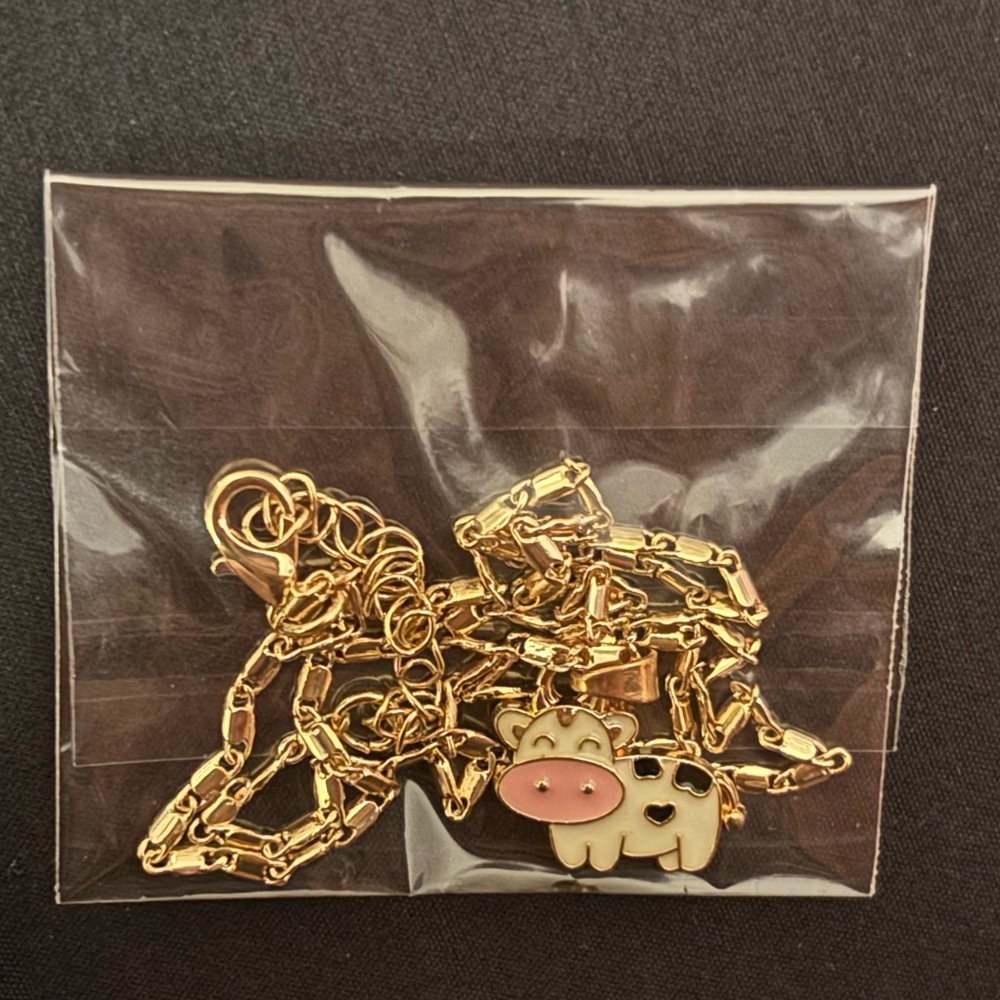 Gold Chain Necklace with Cute Animal Charms